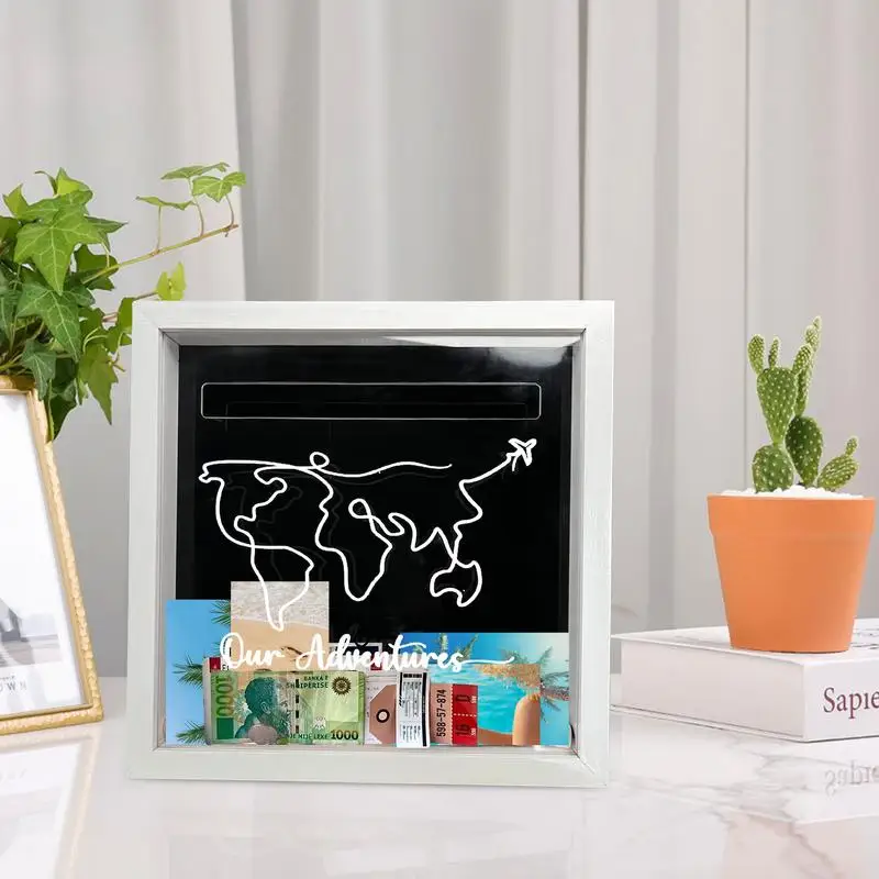 Adventure Archive Storage Box, Travel Shadow Box, Ticket Storage Box, Lembrança, Memory Display Case, Cartão Postal