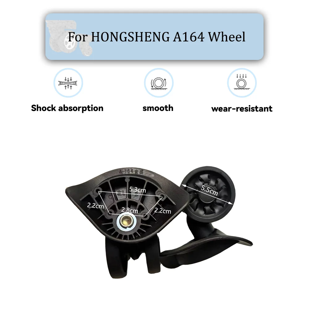 For HONGSHENG A164 Universal Wheel Replacement Suitcase Silent Smooth Convenient Shock Absorbing Rotating Accessories Wheels