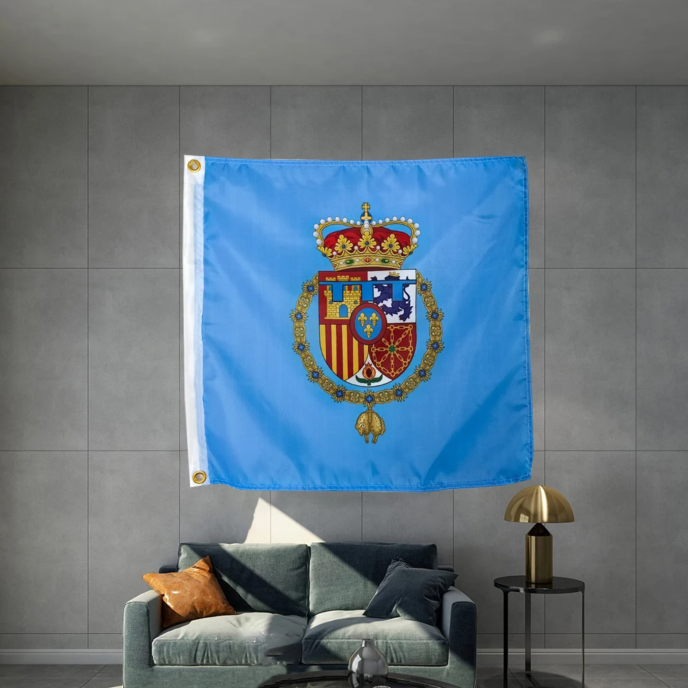 Estandarte De Leonor Princesa De Asturias Flag Graphic Custom Printed Hanging Banner Polyester Shaft Cover Grommet 3X3FT 90X90CM