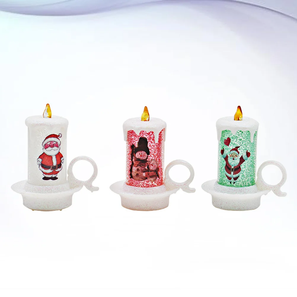 2Pcs Electronic Night Light LED Flameless Candles Safe Night Lamp Christmas Party Decoration Christmas Light