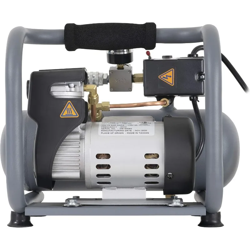 Senco PC1010 1/2- Horsepower 1-Gallon Matte Finish and Trim Portable Hot Dog Air Compressor, Gray/Red