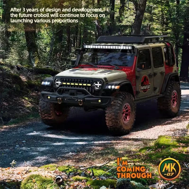 MK07 1/7 Scale Large RC Off-Road Vehicle 2.4GHz 350m Remote Control Range with Lighting System RTR All-Terrain RC Toy Crawler