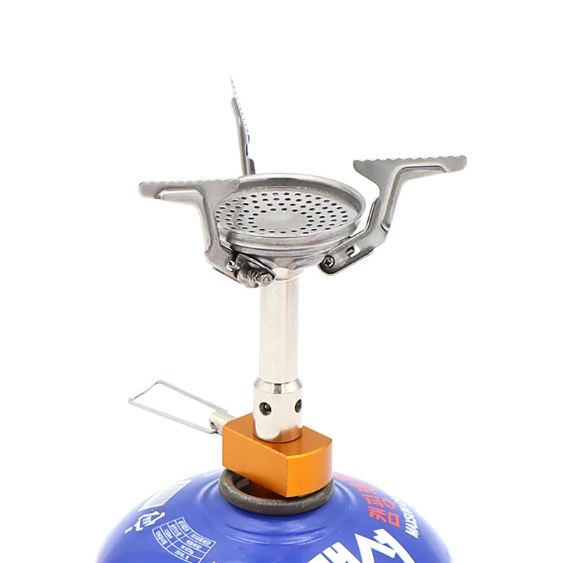 Ultraleichter Mini-Campingkocher für Outdoor-Aktivitäten, Integrierter Gaskocher, Faltbarer Kleiner Dreieckskocher für Outdoor-Kochen