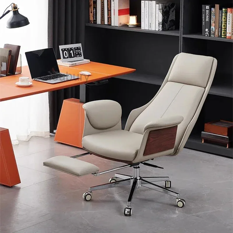 Gamer Chair Cowhide Gaming Longue Relaxation Armchair Nordic Office Chairs Computer Makeup Adjustable Sillon Office Furniture