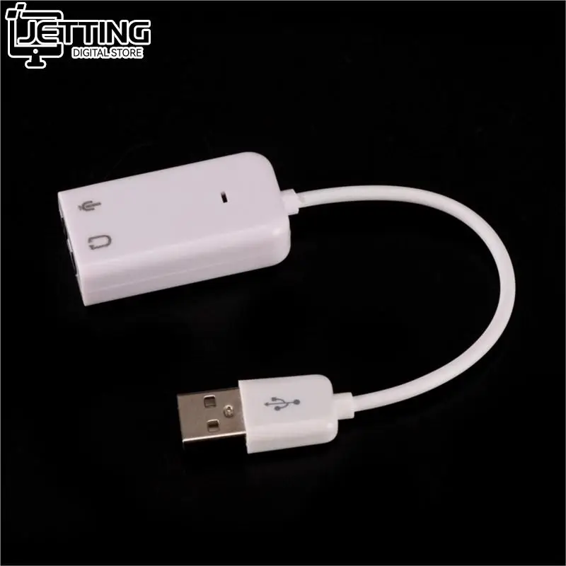 JETTING USB 2.0 Virtual 7.1 Channel External USB Audio Sound Card Adapter Sound Cards For Laptop PC Mac With Cable