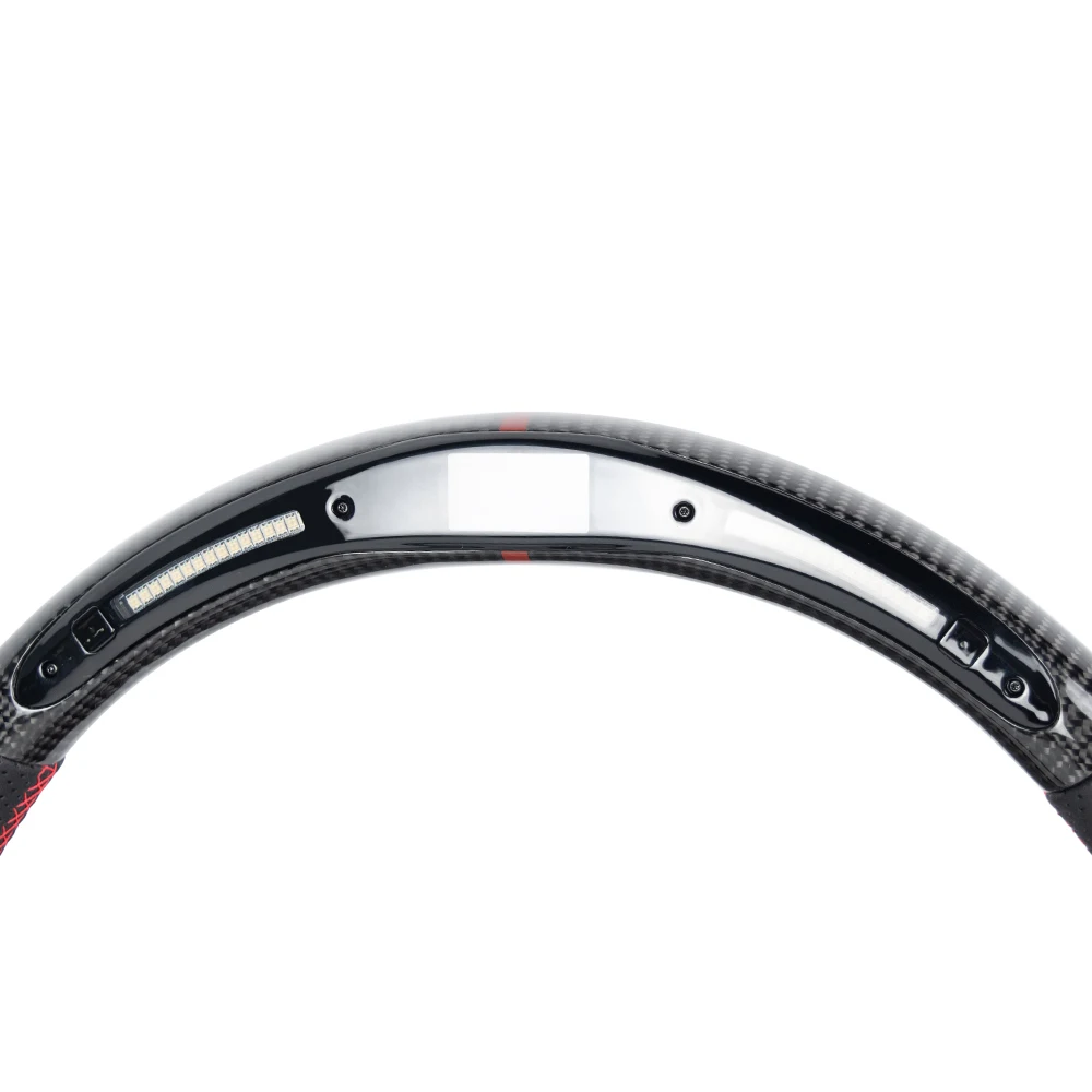 Steering Wheel For Jeep  Cherokee Wk2 Flat Bottom Leather Carbon Fiber Aluminum Alloy