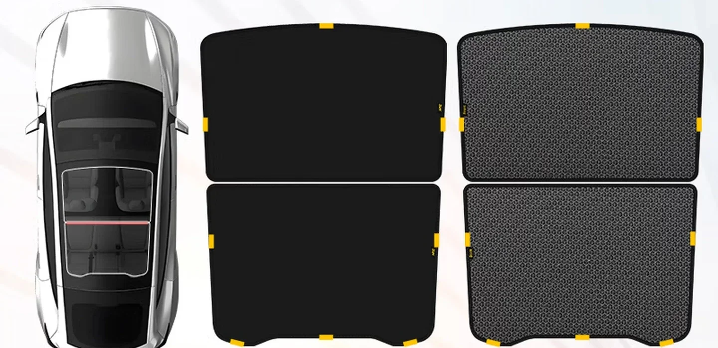 

Suitable for the new ModelY special sunroof sunshade double layer sunscreen sunshade/black