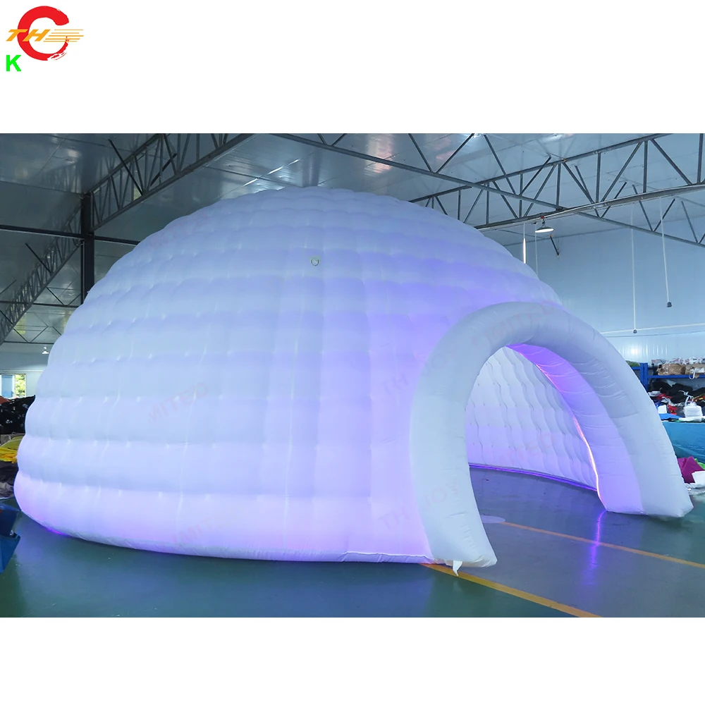 Tente Maternelle Gonflable à Bulles pour l'Extérieur, Éclairage LED Coloré, 8m de Diamètre, IApk o Tentes à Vendre