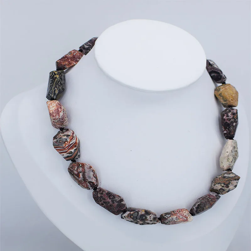 brown agate baoque faceted  necklace 40cm  wholesale beads nature FPPJ