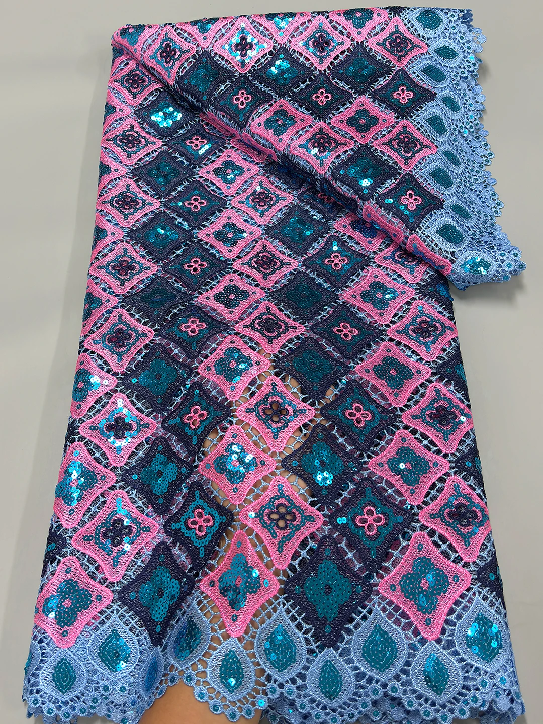 

​ Роскошный гипюровый шнур, кружевная ткань, 2024, африканский водорастворимый блесток, вышитый материал для нигерийского свадебного платья