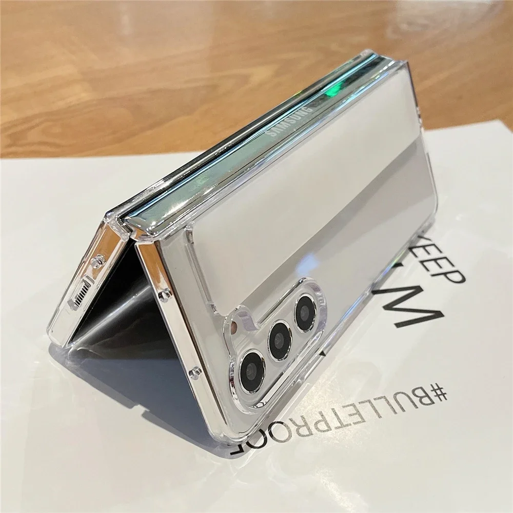 Funda de teléfono con soporte para correa de muñeca de silicona suave de lujo para Samsung Galaxy Z Fold 7 6 5 4 ZFold 3 fundas ultrafina mate dura