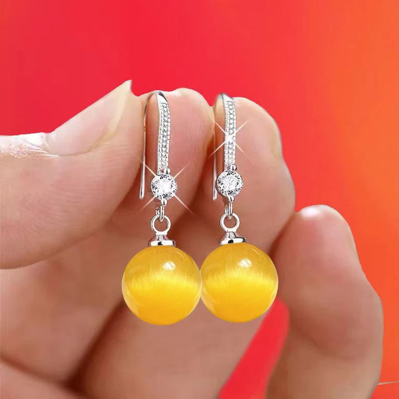 2024 Elegant and Fashionable Women\'s Water Drop Imitation Pearl Earrings Red and White Round Oval Wedding Jewelry Birthday Gifts