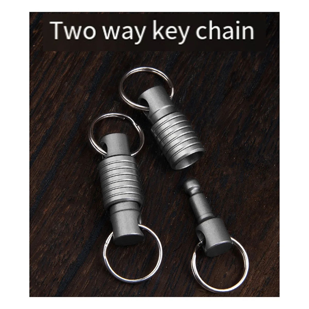 Titanium Alloy Keychain Spring Lock Car Mini Universal Rotating Ring Buckle Two-Way Key Accessories