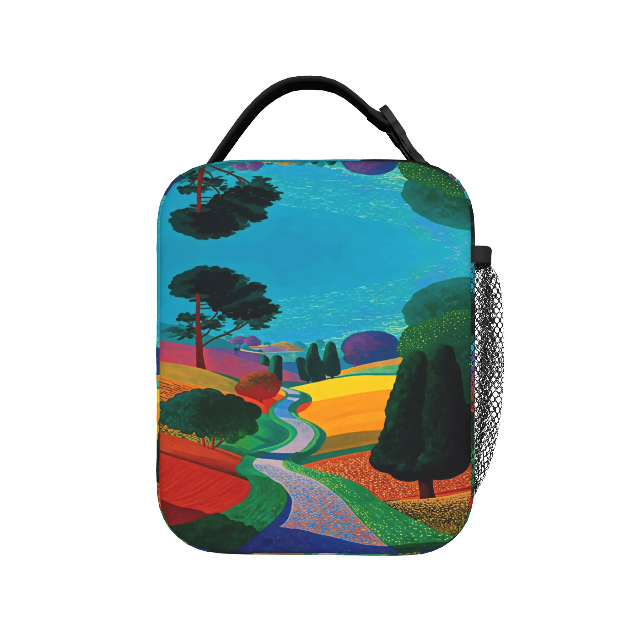 David Hockney Vintage VL9 Poster Lunch Bag  School Lunch Box For Unisex Print Thermal Tote Handbags Oxford Portable Cooler Bag