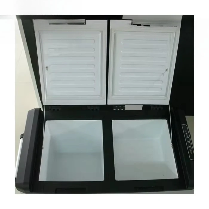 60L 80L DC AC Car Refrigerator Solar Mini Fridge Dual Zone 12V Portable Compressor Freezer for Camping Car