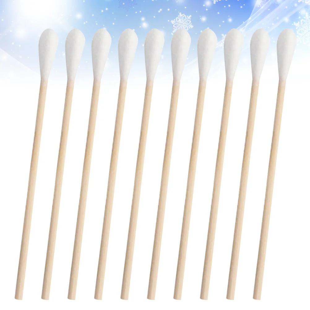 

1000pcs Sterile Cotton Swabs Hygienic Single-Tipped Applicators For Face Body Cleaning Medical Use Travel Strong Wooden Stick