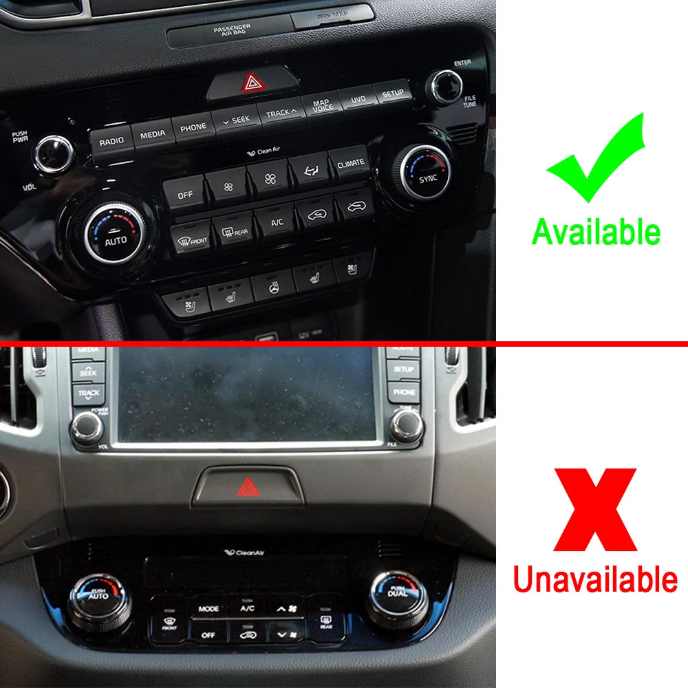 For KIA Sportage QL 2017 Car Air Condition Volume Radio Switch Knob Decorative Ring Sticker AC Control Adjust Trim Cover Styling