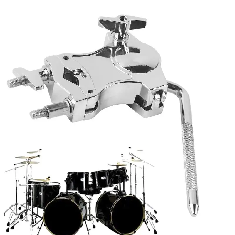 

Tom Mount Bracket Drum Stands And Hardware Zinc Alloy 360-Degree Rotating Drum Rack Tom Drum Bracket Multi-Functional Fits Most