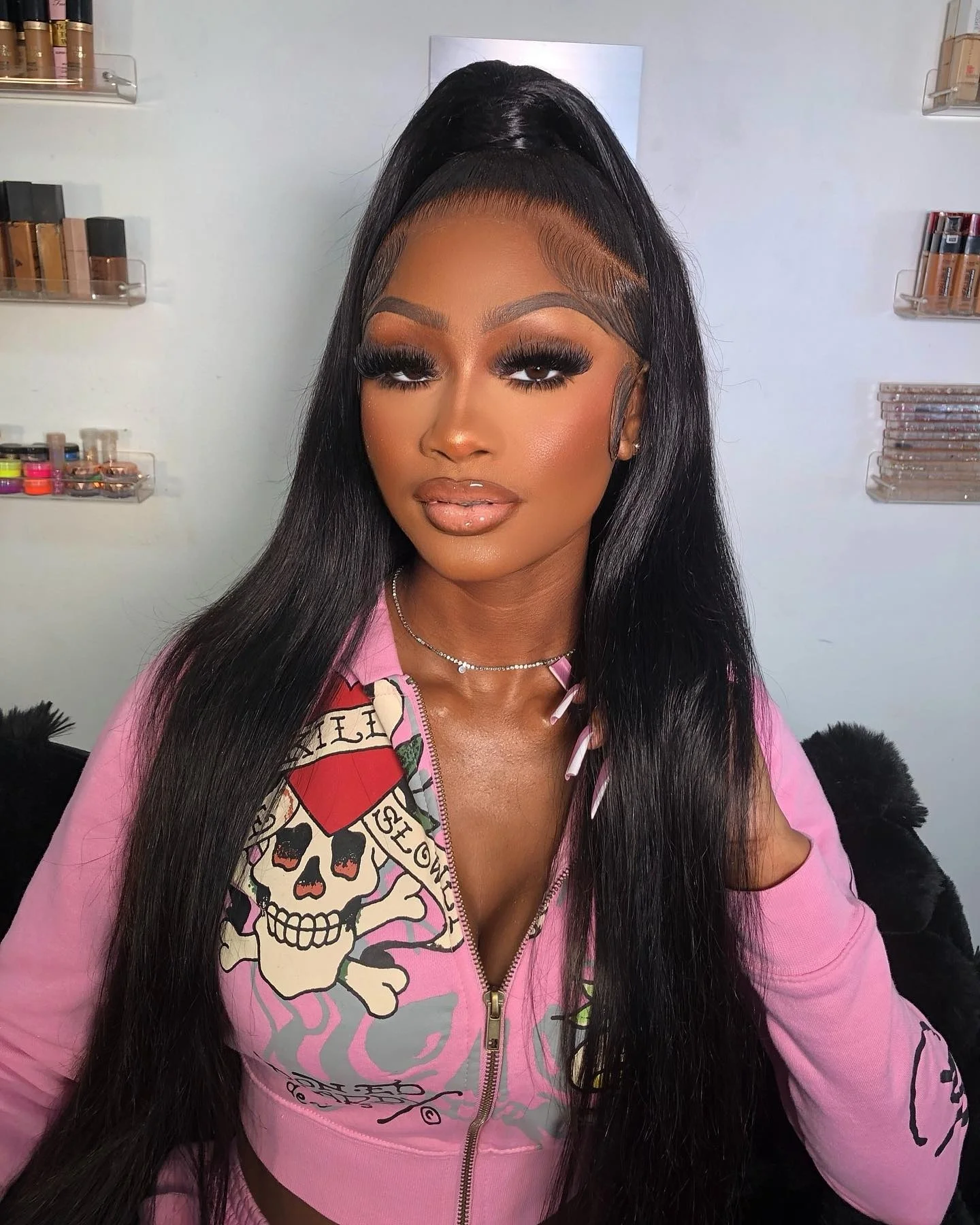

Straight 13×6 Lace Front Wigs Human Hair 1B Lace Frontal Wig Natural Color 200 Density Pre Plucked Transparent Wigs For Women