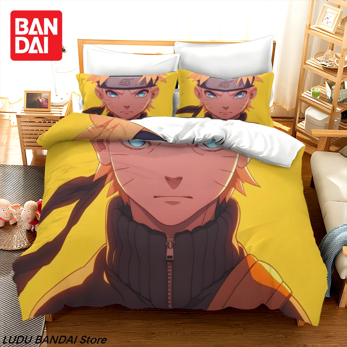 

Bandai Anime Uchiha Naruto Uzumaki Bedding Sets Household Quilt Duvet Cover Itachi Home Textile Bed Suit Children Kids Gift