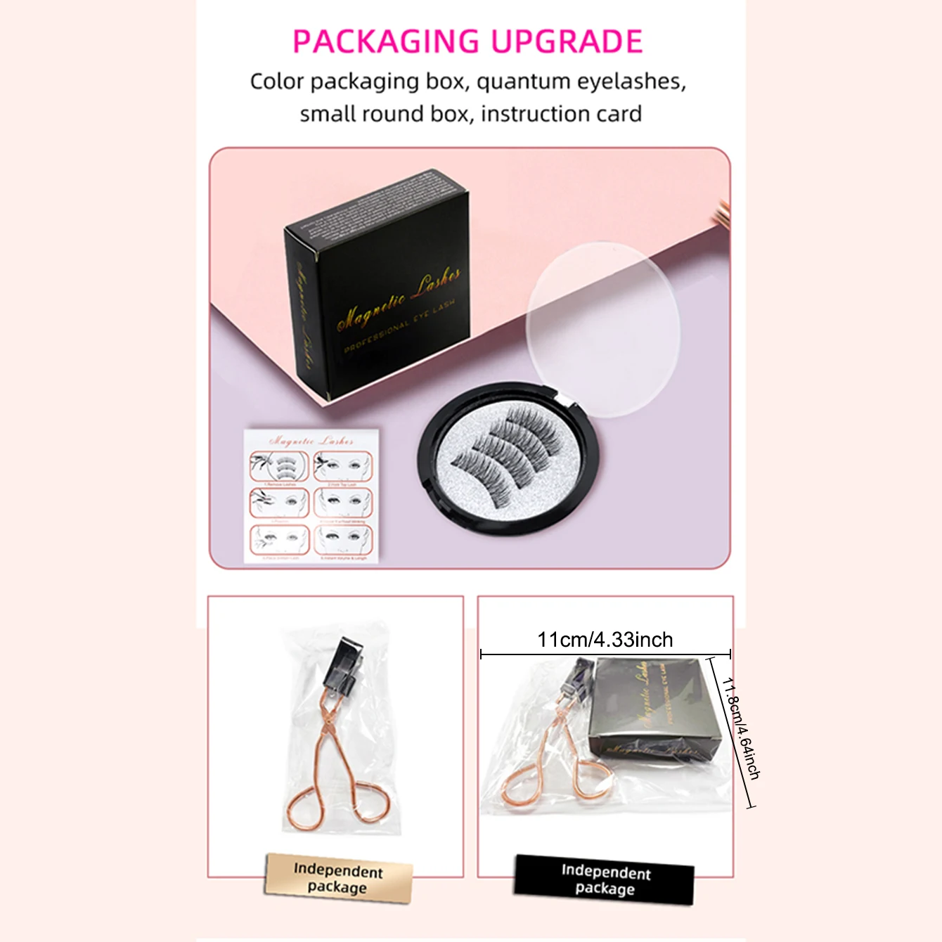 磁気まつげクリップ,磁気接着剤,アイメイク,自然なブレンダー,無料配達