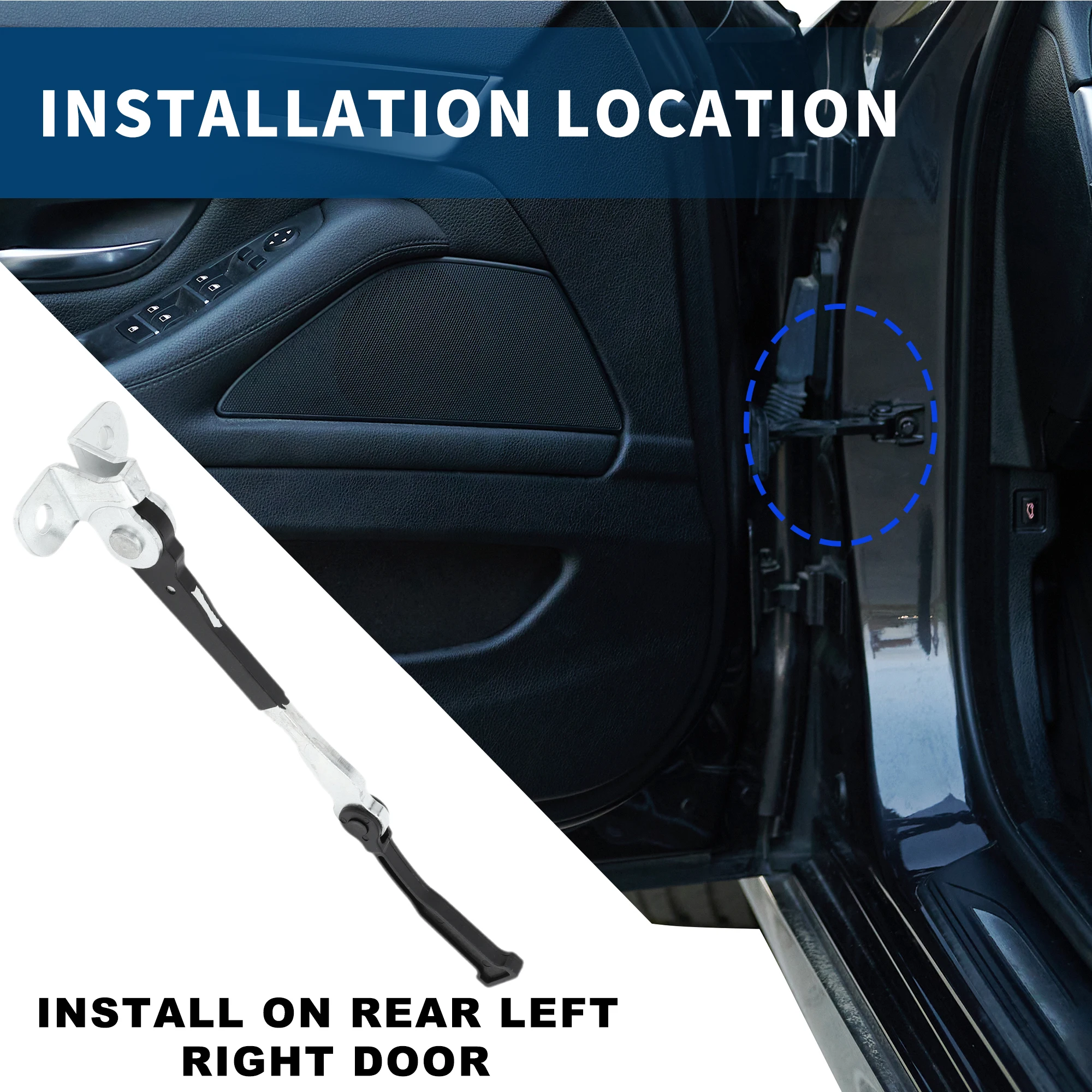 

UXCELL Rear Left Right Door Check Strap Stopper Limiter No.51801197 for Fiat Doblo Trunk Twin Door 2001-On