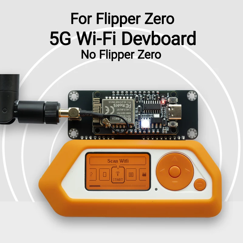 

5G WiFi Deauther Module for Flipper Zero, RTL8720DN (BW16) GPIO Module, 2.4G/5G Network Testing Tool, Pre-Flashed Firmware