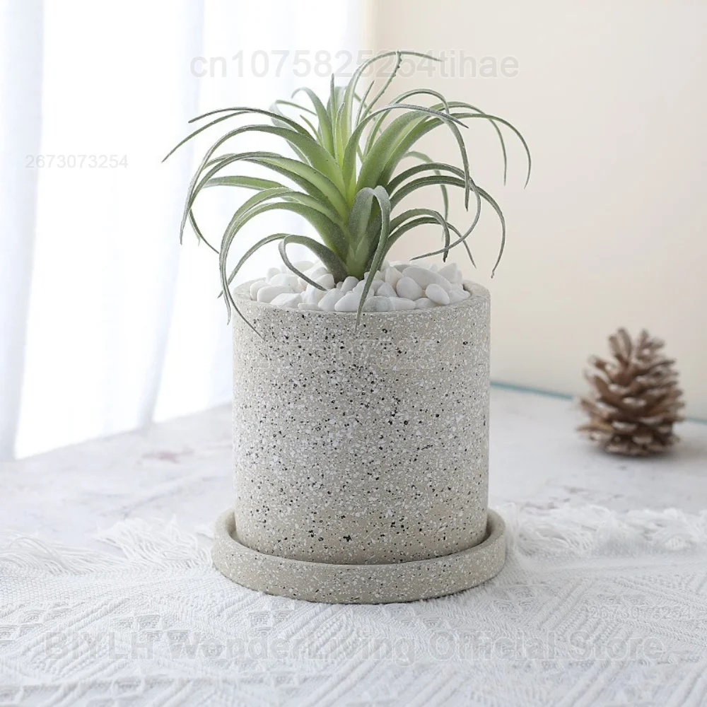 Nordic Cement Flowerpot Simple Household Succulents Potted Utensils Cement Flowerpot for Home Decor Gardening Accessories Gift