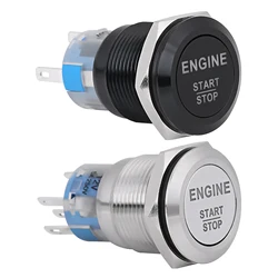 12V White LED Car Engine Start Stop Push Button Switch Car Engine Button Engine Button Engine Starter Button Engine Start Switch