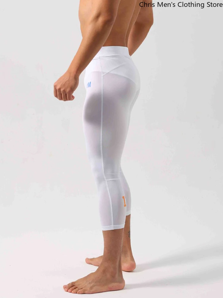 Pantalones cortos elásticos ajustados para entrenamiento deportivo para hombre, pantalones cortos transpirables de secado rápido para gimnasio y Fitness, pantalones cortos informales para correr al aire libre