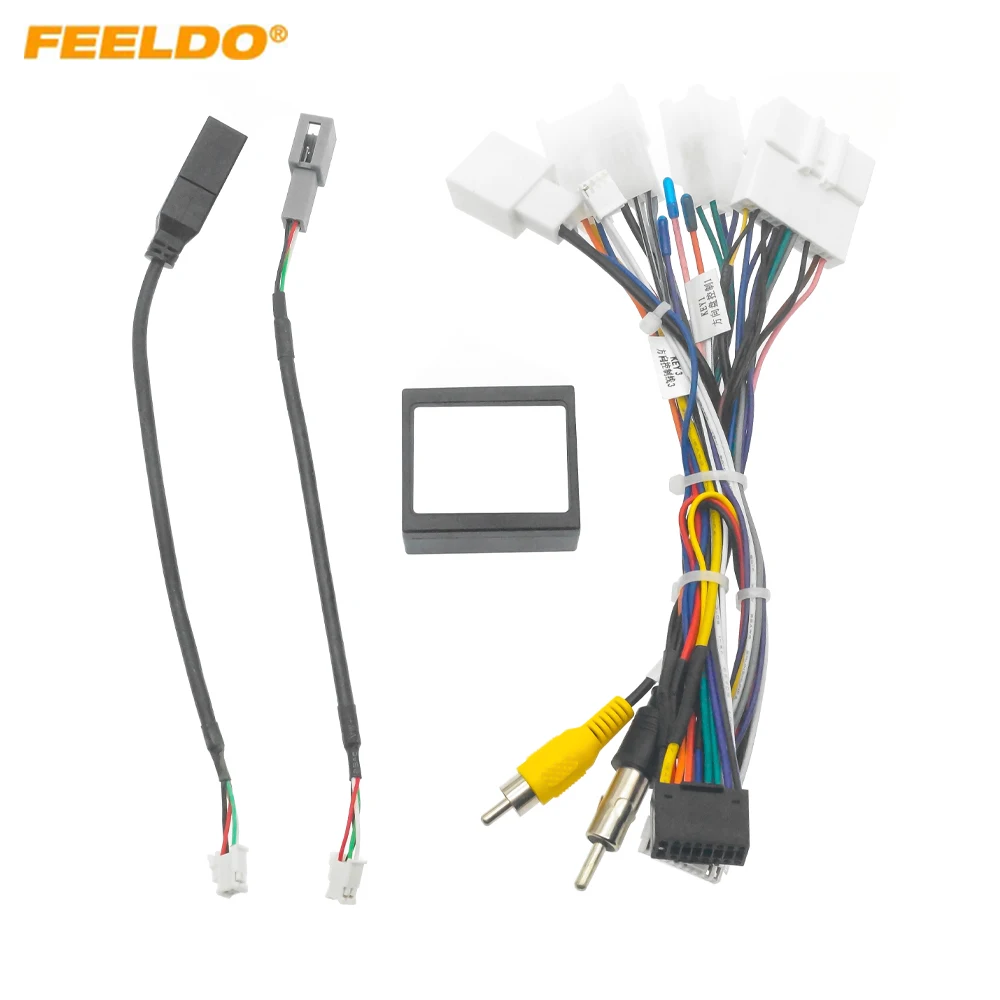Car 16pin Power Cord Wiring Harness Adapter For Toyota Camry(2021)/Sienna(2021,2018)Installation Head Unit