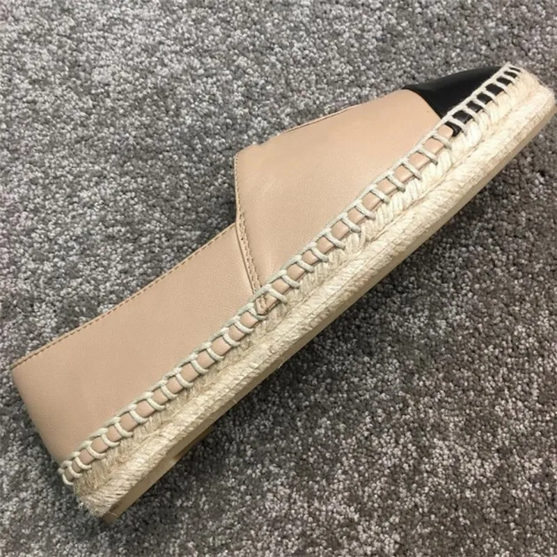 

2026 Vintage Leather Mary Jane Espadrilles Women Straw Weaving Sole Flats Buckle Strap Round Toe Casual Retro Style Summer Shoes