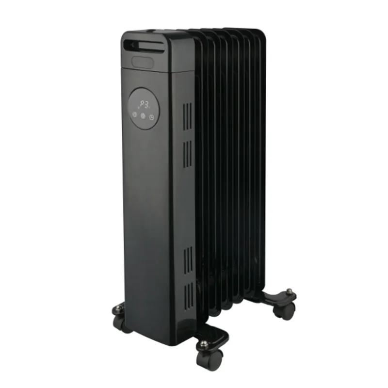 Electric Portable Oil-Filled Radiator Heater with Remote Control Freestanding Underfloor Oil Heater for Room