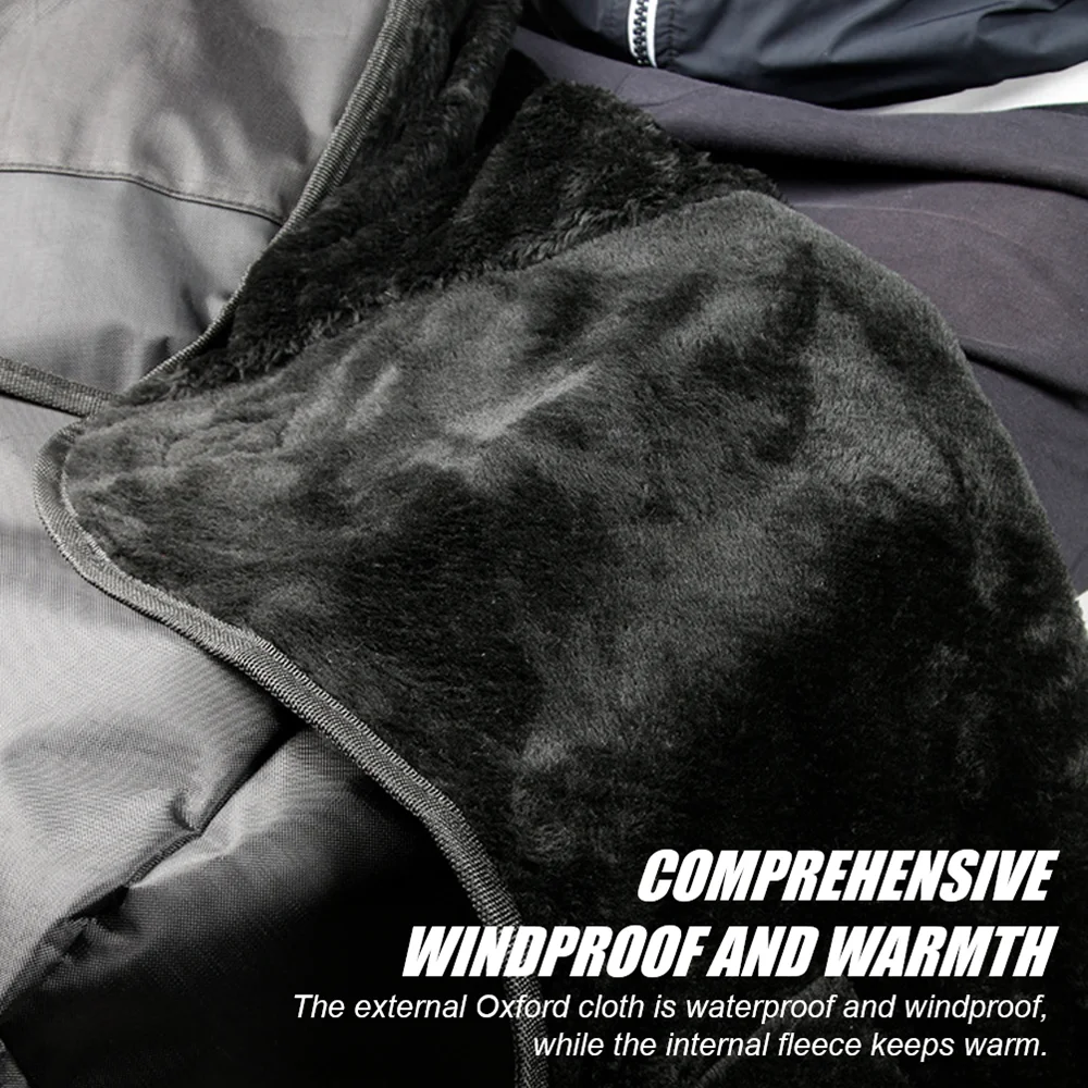 Winter Motorcycle Seat Cover Windproof Warm Apron For Outdoor Electric Vehicles Waterproof Cold-Resistant Chest Leg Cover
