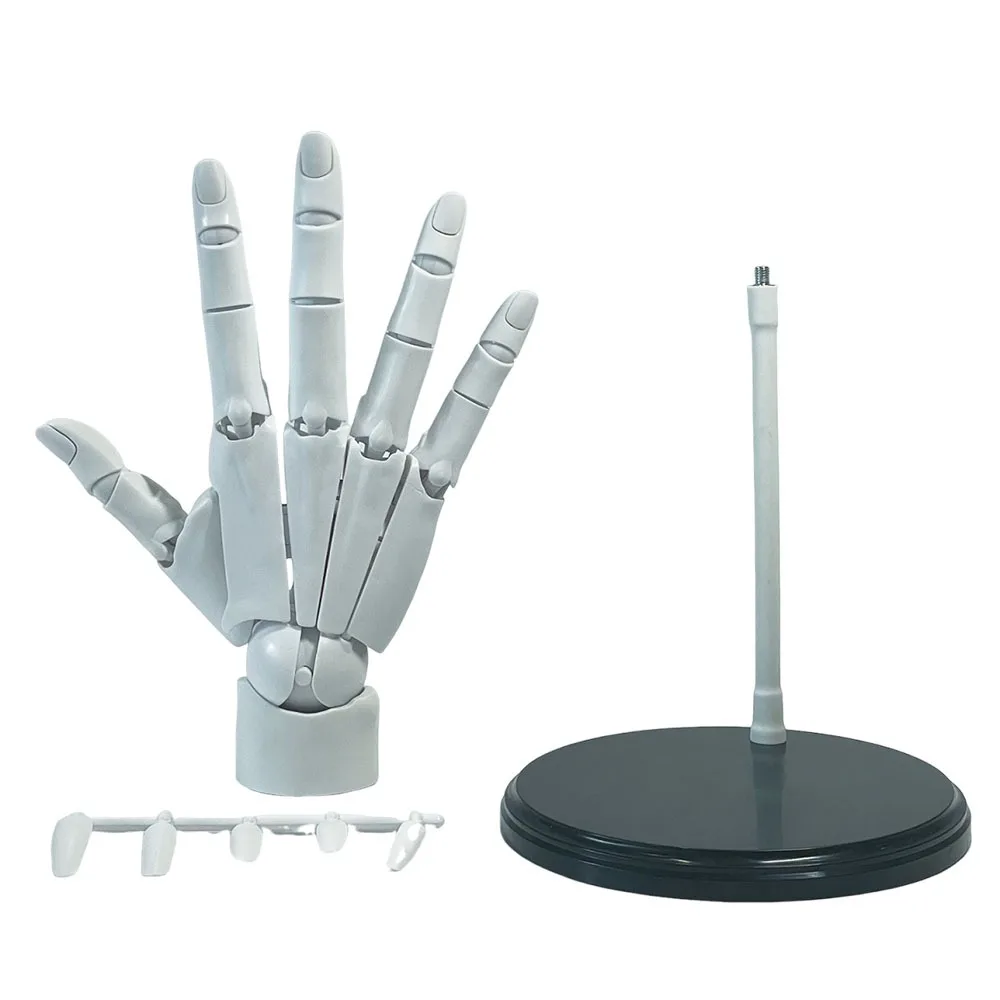 

Левая/правая артикулированная модель руки с регулируемой позой, подвижная фигурка с суставами пальцев, гибкая фигурка с суставами пальцев