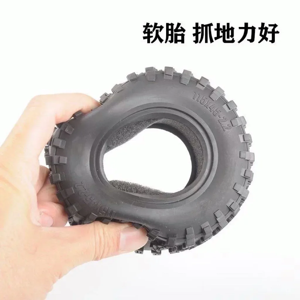 Pneumatici e ruote in gomma da 4 pezzi da 2,2" per cingolati 1/10 RC - Adatto ai modelli assiali, Traxxas TRX4/6, D90