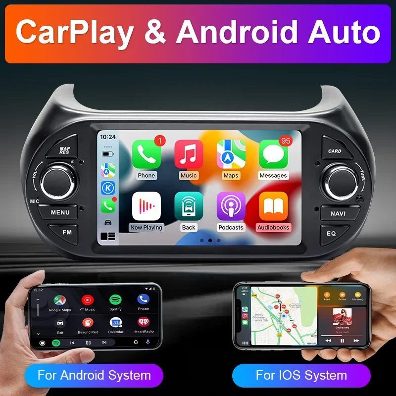 For Fiat Fiorino /Citroen Nemo / Peugeot Bipper Car Radio Android 10 4G WIFI 8Core 8 128GB Carplay Android Auto DSP GPS