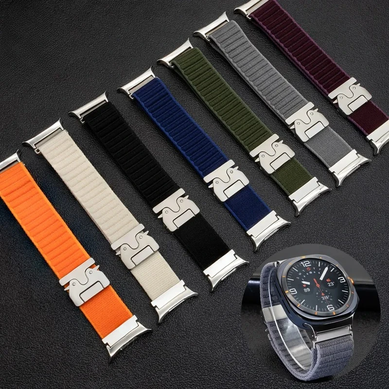 Alpine Loop Band for Apple Watch Strap for Samsung Galaxy Watch Ultra 47mm Nylon Sport Loop For Galaxy Ultra 7 47MM Bracelet