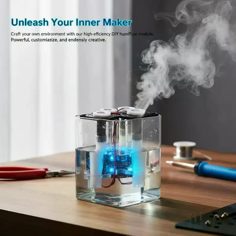 DC 5V Dual Spray Four Spray Electrified Direct Spray No Switch Ultrasonic Film Atomizer Sheet USB Mini Humidifier Module Type C