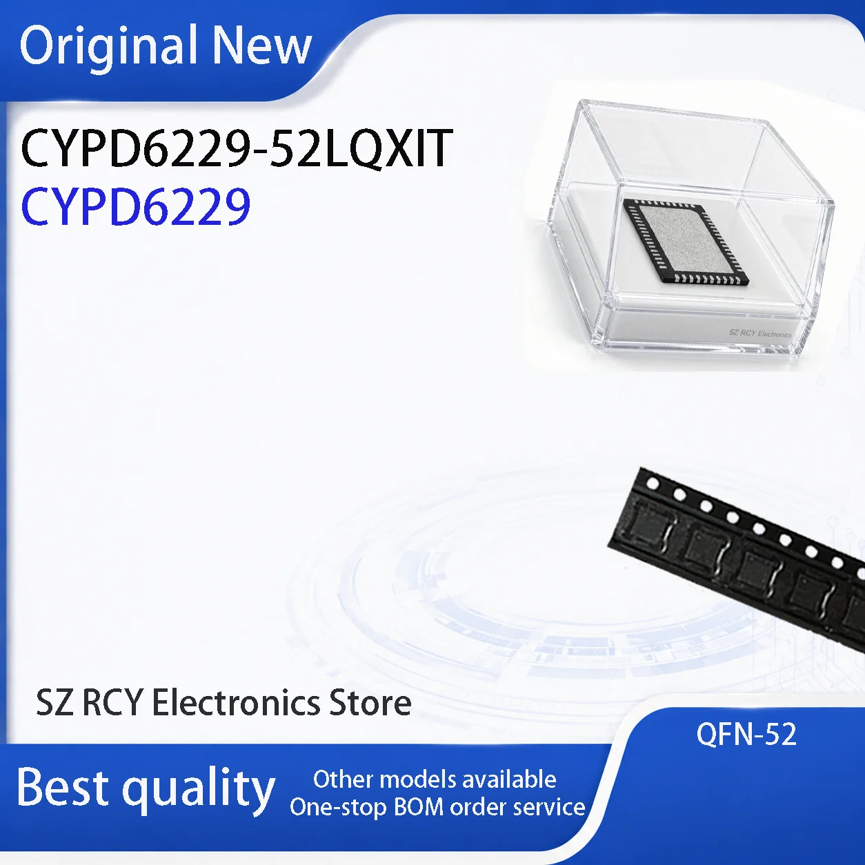 (2-10 PCS)NEW CYPD6229-52LQXIT CYPD6229-52LQXI CYPD6229-52 CYPD6229 QFN-52 IC CHIP USB-C PC
