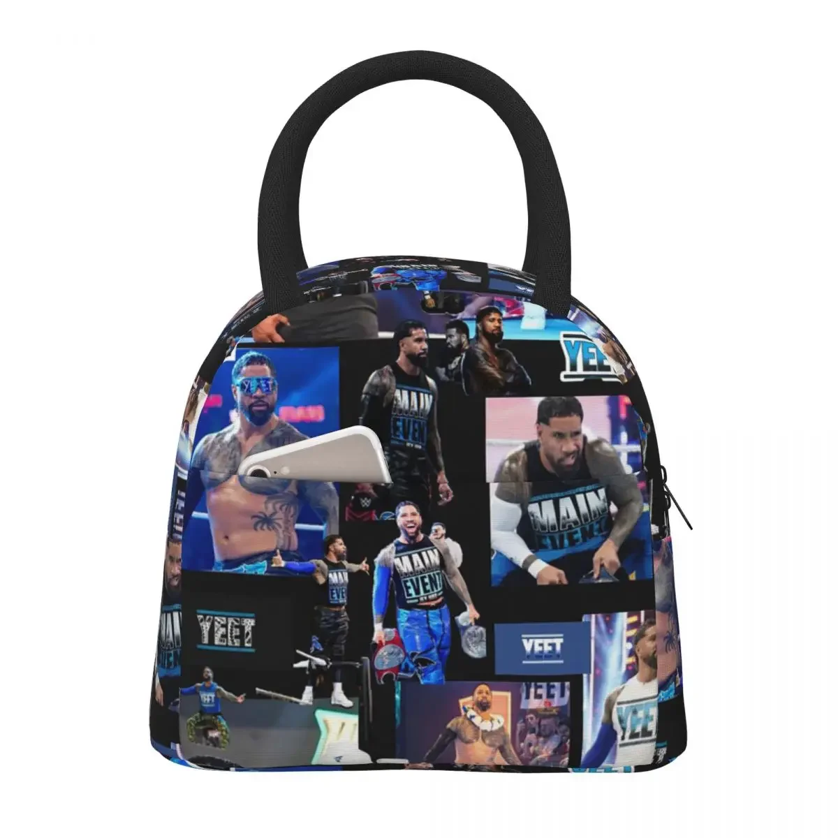 

WWE Jey Uso Maint Event 2024 Lunch Bag Insulated Bento Box Waterproof Lunch Tote Picnic Bags Cooler Bag for Woman Student Travel