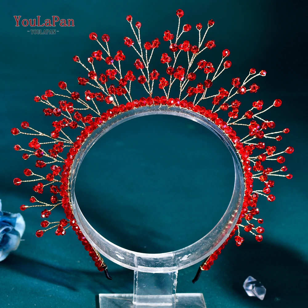 

YouLaPan Bride Crystal Rhinestone Hair Hoop Wedding Headpiece Bridal Vintage Crown Banquet Headband Party Hair Accessories HP879