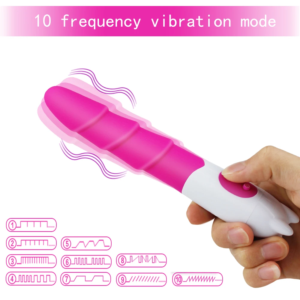 10 Speed Threaded Silicone Vibrator for Women Waterproof Clit Stimulator Dildo Stimulator Sex Toy for Woman Erotica Sex Products