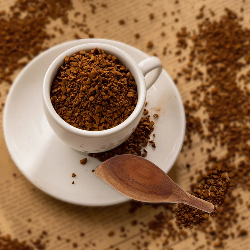 

2pcs Coffee Bean Scoop Wooden Irregular Spoon For Loose Tea Leaf Kitchen Measuring Scoop Reusable Wood Grain Spoon Practical Tea
