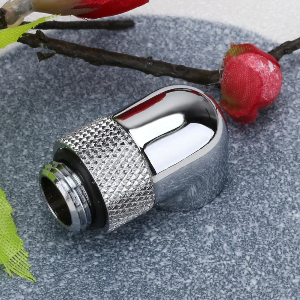 

Silver Computer Case Water Cooling Pipe Connector G1/4in Connector Adapter Exquisite Design Extender for PC Water Cooling System