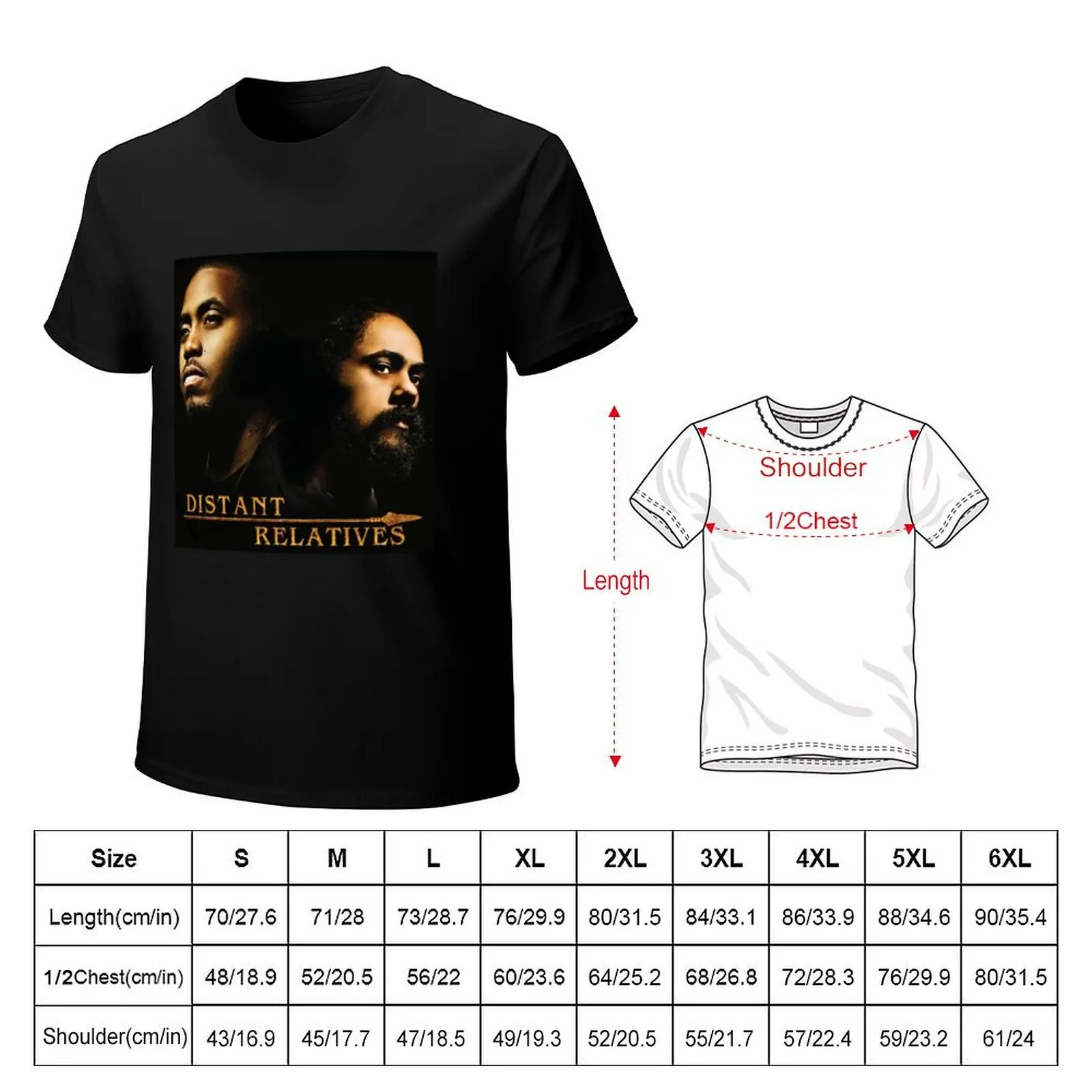 Nas Distant relatives T-Shirt Casual Streetwear Short Sleeve Tee