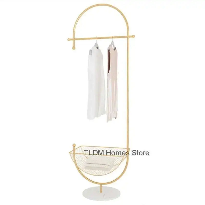 

Italian Wrought Iron Coat Rack Living Room Furniture Standing Coat Racks Light Luxury Home Bedroom Fall To The Ground Hanger