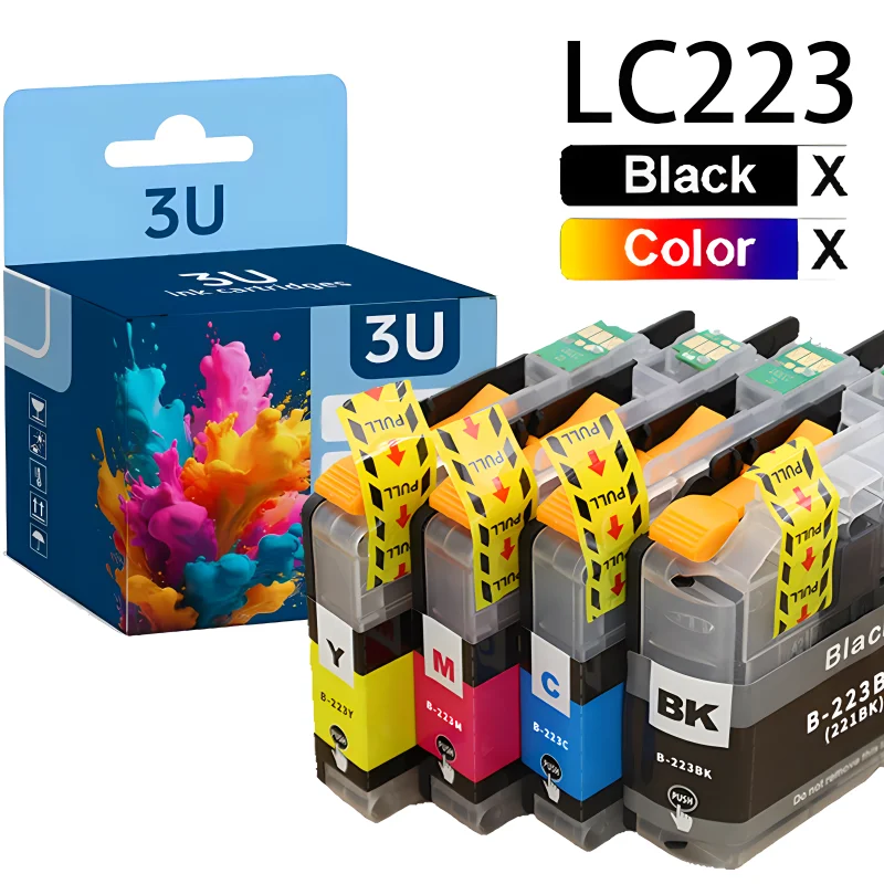 

3U Compatible LC223 LC221 for Brother Printer Ink Cartridge LC223 LC221 DCP-J562DW J4120DW MFC-J480DW J680DW J880DW J5320DW