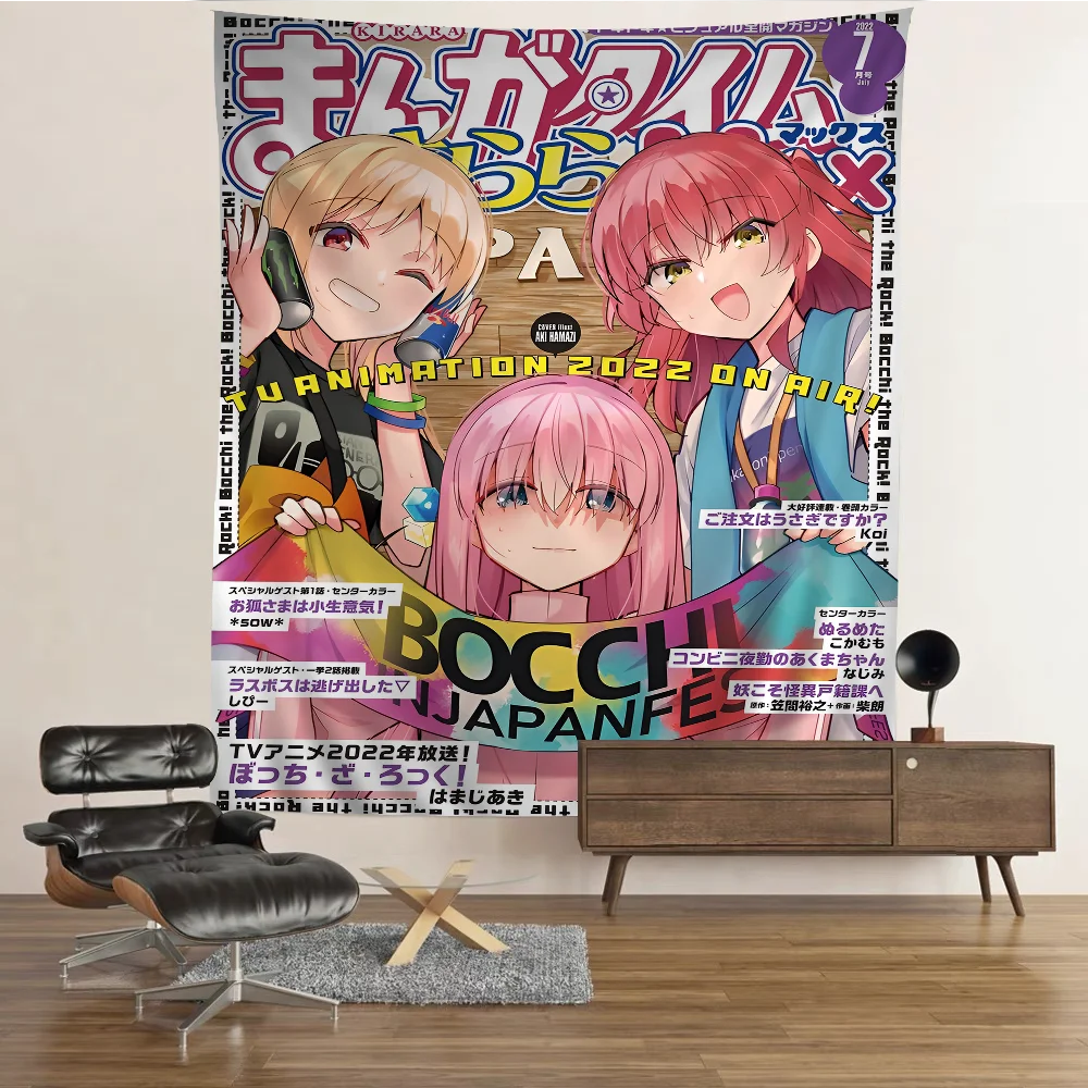 Anime Singer B-Bocchi T-The Rock! Hanging Bohemian Tapestry Bohemian Wall Tapestries Mandala Cheap Hippie Wall Hanging