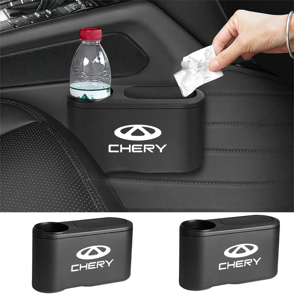 1pcs Car Interior Large Capacity Flip Top Trash Can Accessories for Chery Tiggo 7 Pro 8 4 5 3 2 T11 5X amuleto QQ IQ